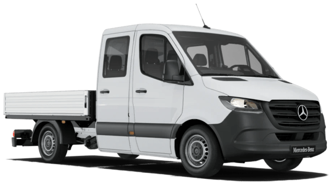 Bestelwagen Dubbele Cabine + open laadbak en optioneel een trekhaak